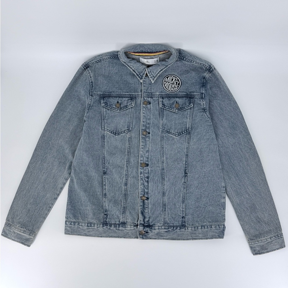 Disney Leader of the Club Mickey Denim Jacket L NWT Streetwear